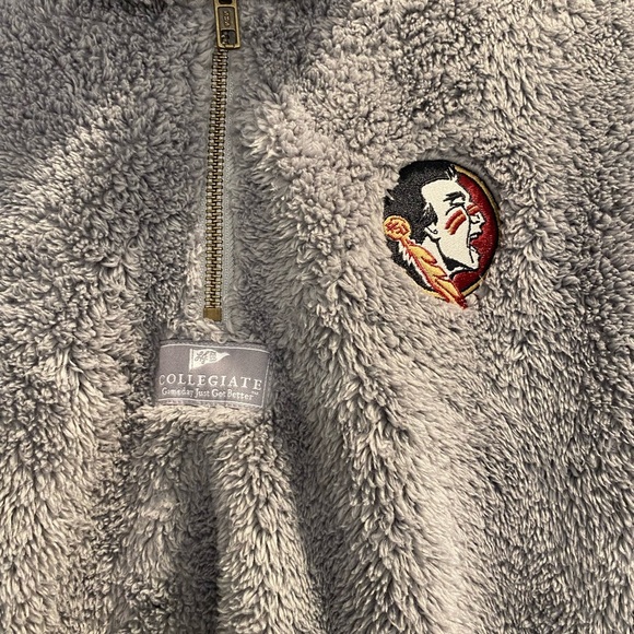 Collegiate brand FSU Florida state seminole football fleece half zip size medium - Picture 3 of 6